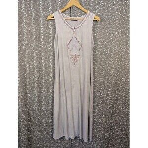 Sabini Embroidered Bohemian Mauve‎ Maxi Dress Women's Medium
